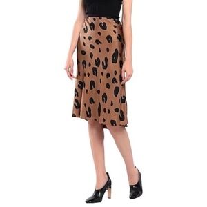 Theory Leopard Silk Skirt